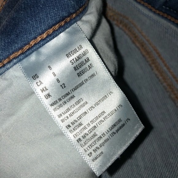 AMERICAN EAGLE BLUE SUPER STRETCH JEANS - Picture 6 of 6